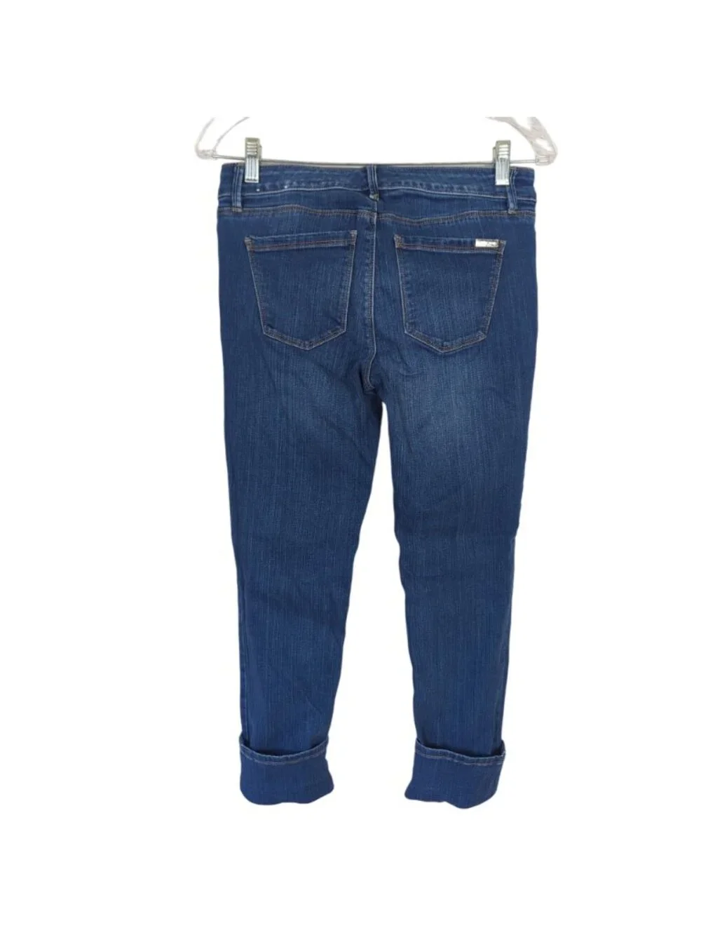 White House Black Market Womens Jeans 2 Slim Crop Low Rise Blue Stretch Denim 27